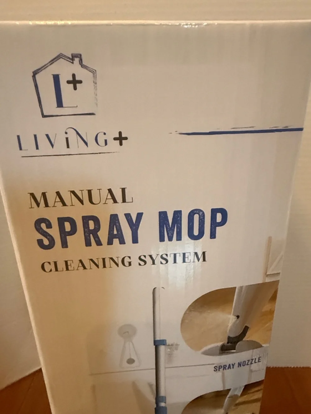 LIVING+ Manual Spray Mop cleaning system w/ 2 pads New